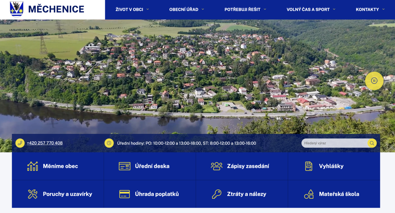 Nové webové stránky obce a nový info kanál